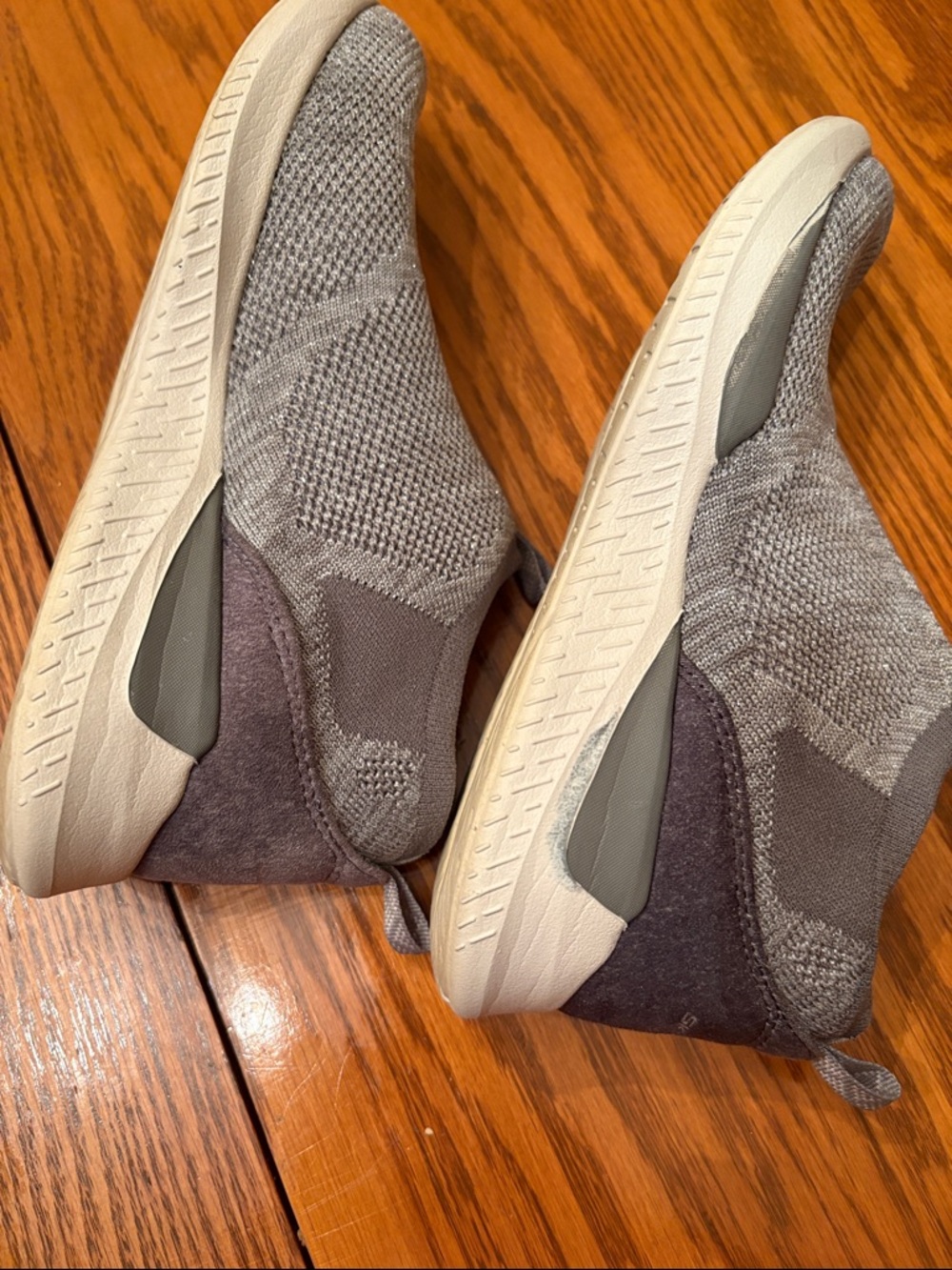 Skechers Taupe Gray Slip-On Knit Sneakers - Picture 4 of 4
